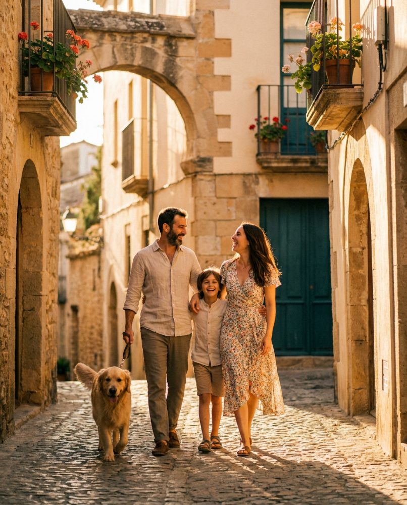 The Guerrero family at home in Spain